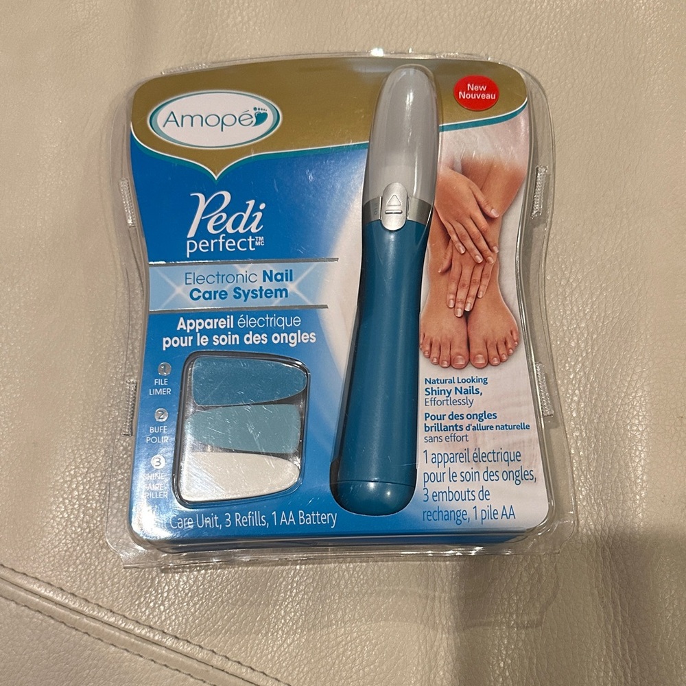 Amope Electronic Nail Care System - Blue and Silver